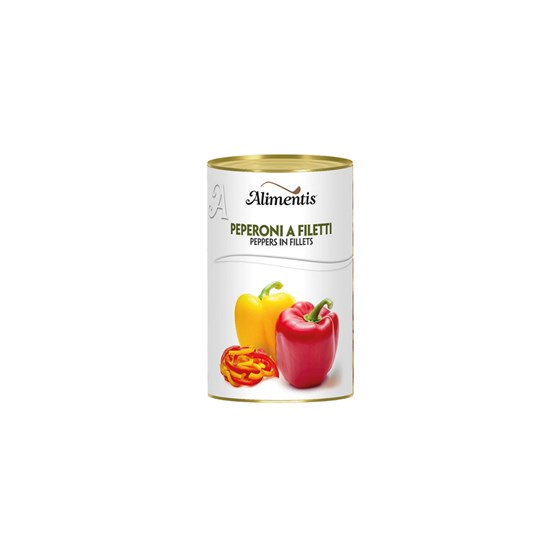 Rød/gul paprika strimlet 4,2kg